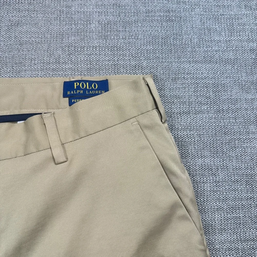 Polo Ralph Lauren Performance Shorts Mens 33 Tan Golf Chino Stretch‎